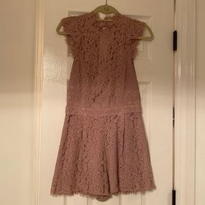Lace dusty pink romper
